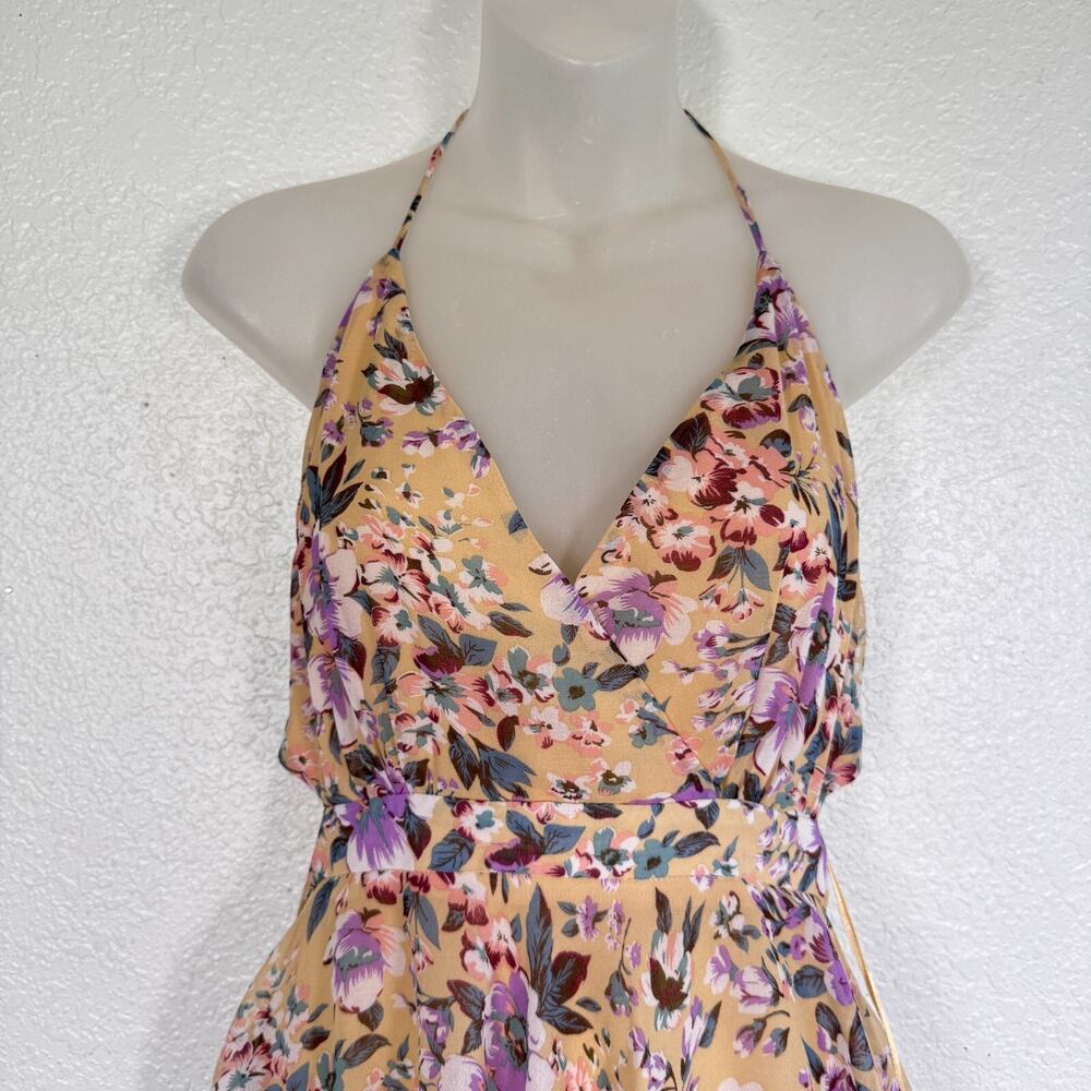 ASTR The Label Rosana Maxi Dress Womens Small Floral Tiered Boho Cottagecore - Picture 4 of 14
